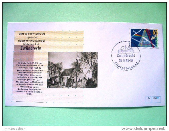 Netherlands 1988 Special First Day Cover Of Zwijndrecht Cancel - Physics Prism Light - Church - Brieven En Documenten