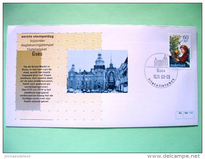 Netherlands 1988 Special First Day Cover Of Goes Cancel - Kid And Crowned Toad - Fairy Tales - Market Place - Brieven En Documenten