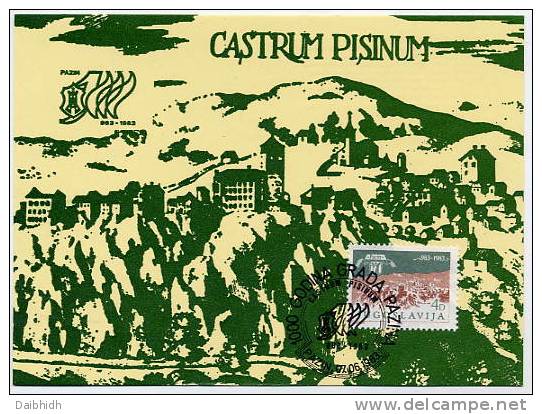 YUGOSLAVIA 1983 Millenary Of Pazin On Maximum Card.  Michel 1994 - Maximum Cards