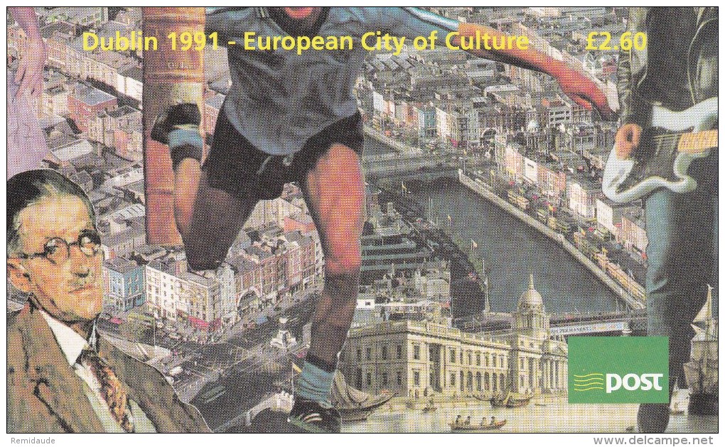 IRLANDE - 1991 - CARNET "DUBLIN - CITY OF CULTURE" - MUSIQUE FOOTBALL - Libretti