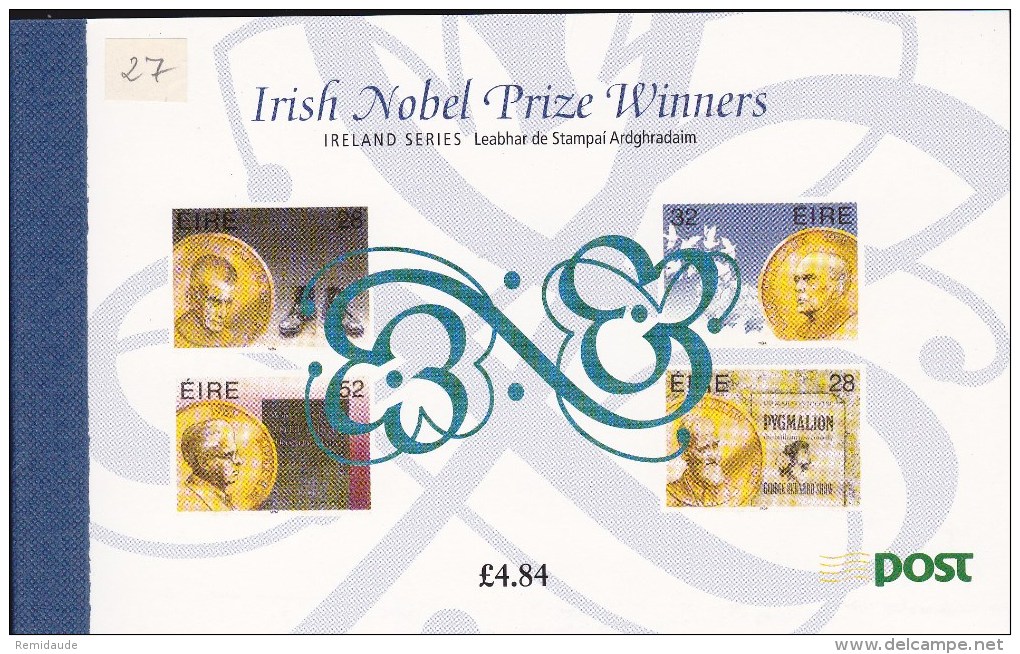 IRLANDE - 1994 - CARNET De PRESTIGE "PRIX NOBEL" - Cuadernillos