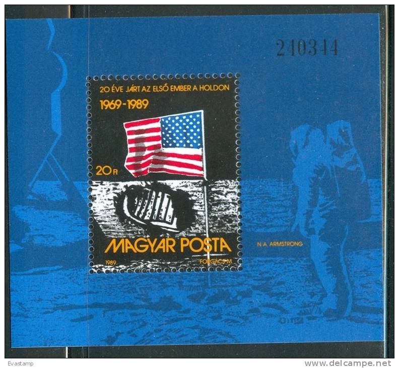 HUNGARY-1989.Souvenir Sheet - 1st Moon Landing MNH! - Neufs