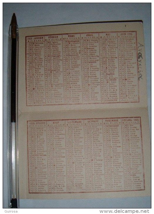 Calendrier 1925 De L’Institut Dentaire De Clichy - Kleinformat : 1921-40