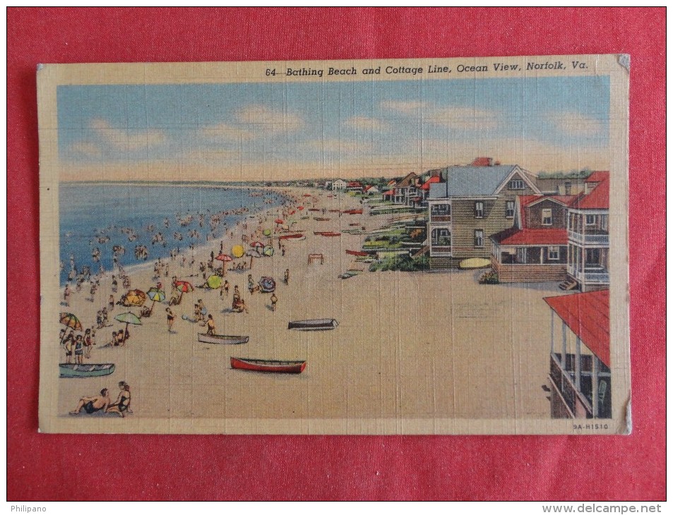 VA - Virginia > Norfolk  Bathing Beach & Cottage Line  1945 Cancel   Ref 1252 - Norfolk