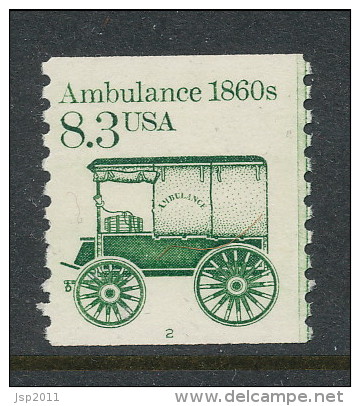 USA 1985 Scott # 2128. Transportation Issue: Tractor 1920s, P# 2 MNH (**). - Roulettes (Numéros De Planches)