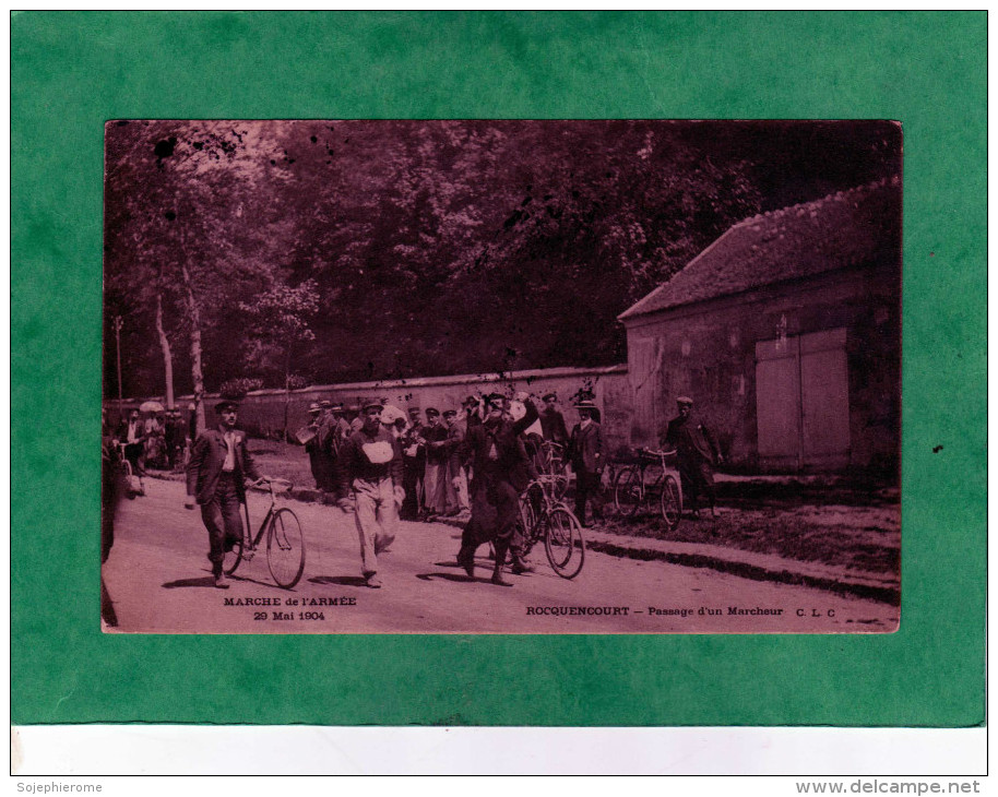 Rocquencourt Passage D´un Marcheur Marche De L´Armée 29 Mai 1904 - Rocquencourt