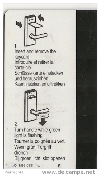 CLE D HOTEL-1999-SAFLOK--TBE- - Hotel Key Cards