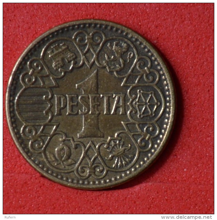 SPAIN  1  PESETA  1944   KM# 767  -    (Nº05931) - 1 Peseta