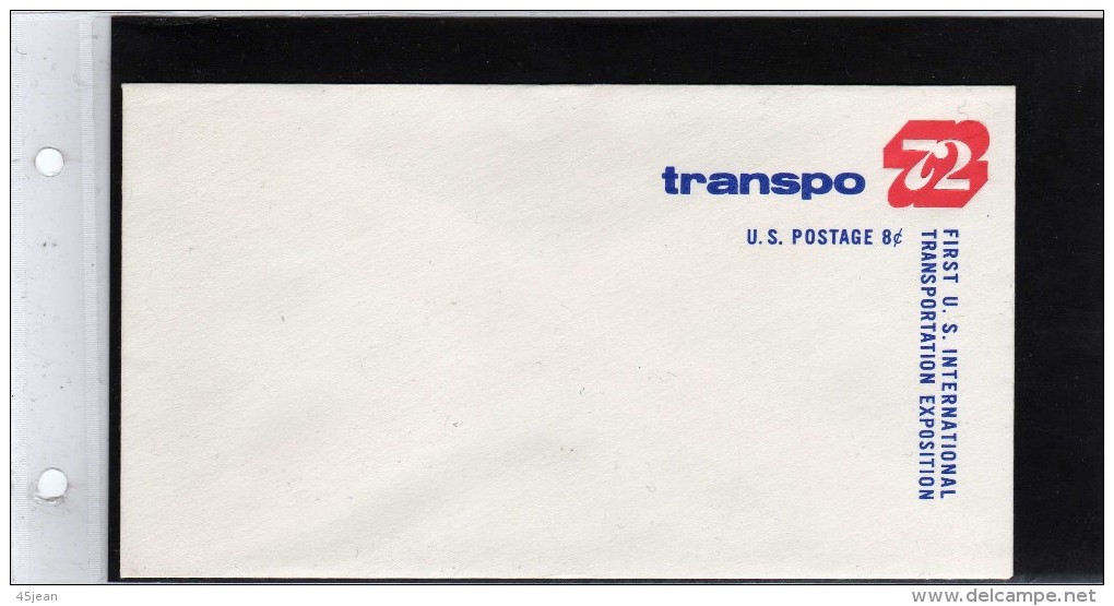 U.S.A: 1972 Belle Enveloppe Prêt à Poster "transpo Exposition" - 1961-80