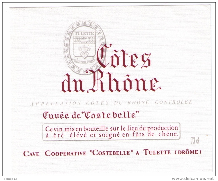 Lot De 9 Jolies étiquettes Côtes-du-Rhône - Côtes Du Rhône