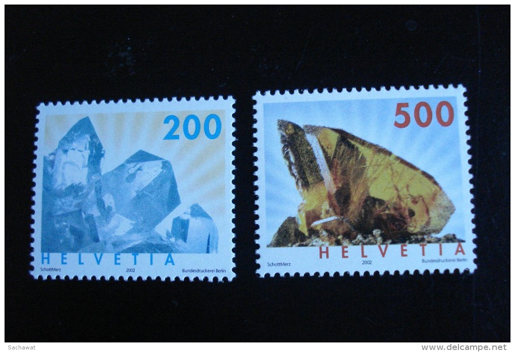 Suisse - Année 2002 - Minéraux - Y.T. 1732/1733 - Neufs (**) Mint (MNH) - Unused Stamps