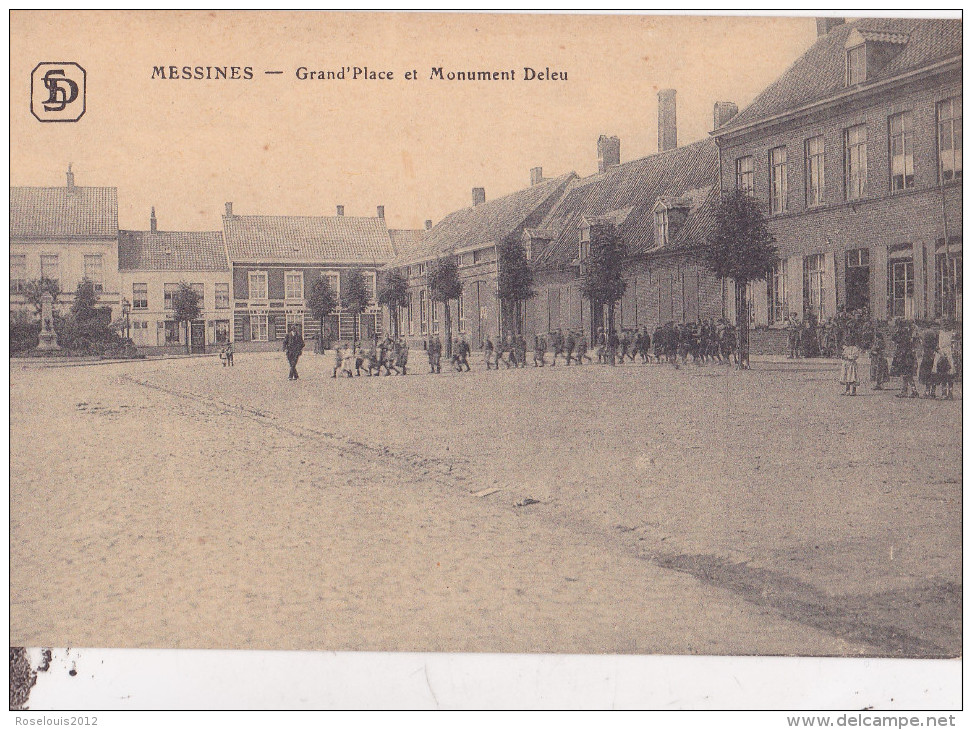 MESSINES / MEESSEN / MESEN : Grand'Place Et Monument Deleu - Mesen