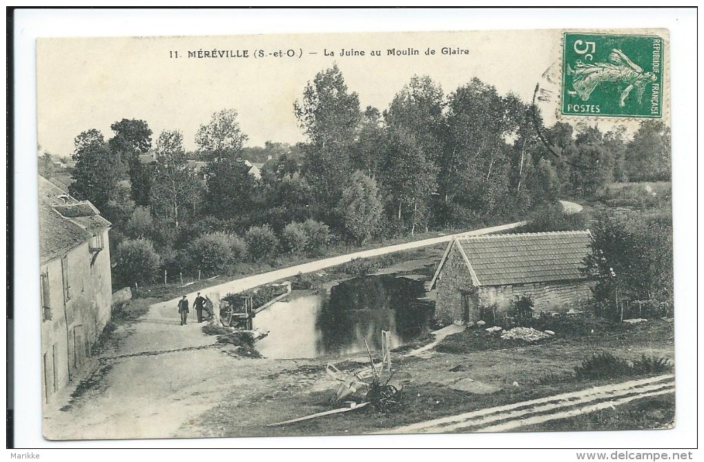 Méréville, La Juine Au Moulin De Glaire, Petite Animation,  Voir Photos Recto Verso # - Mereville