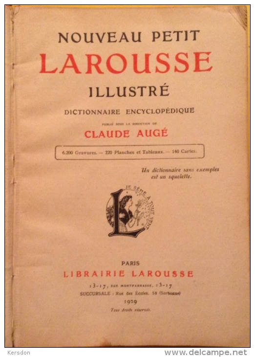 Nouveau Petit Larousse Illustré De 1929 - 84 édition - Rare - Dictionaries