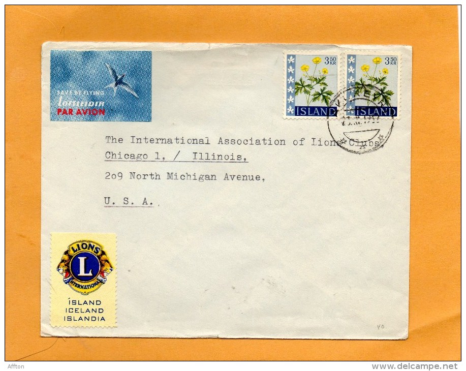 Iceland Old Cover Mailed To USA - Briefe U. Dokumente