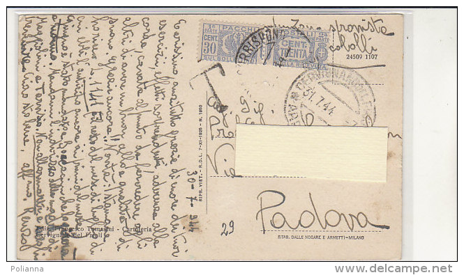 PO4669C# FISCALI PACCHI POSTALI RSI REPUBBLICA SOCIALE Su Cartolina UDINE - CERVIGNANO DEL FRIULI - CAFFE'  VG 1944 - Steuermarken