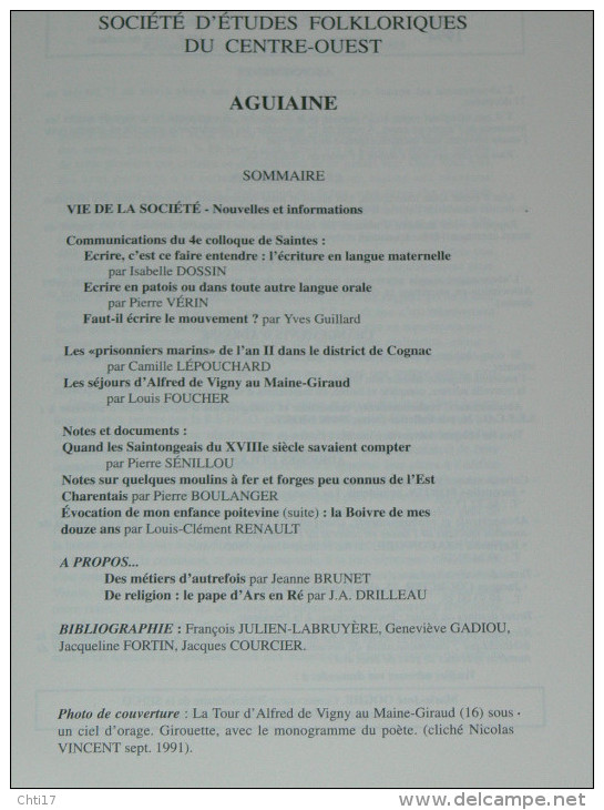 AGUIAINE ET SUBIET TOME 26  / ANNEE COMPLETE 1994 / LE FA DE BARZAN / LA CHAPELLE DES POTS / COGNAC / SAINT PORCHAIRE - Poitou-Charentes