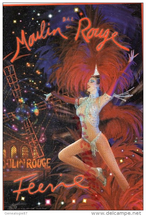 75018- 75 - PARIS - PROGRAMME BAL DU MOULIN ROUGE* FEERIE 1ERE REPRESENTATION 23 DECEMBRE 1999 - Programmes