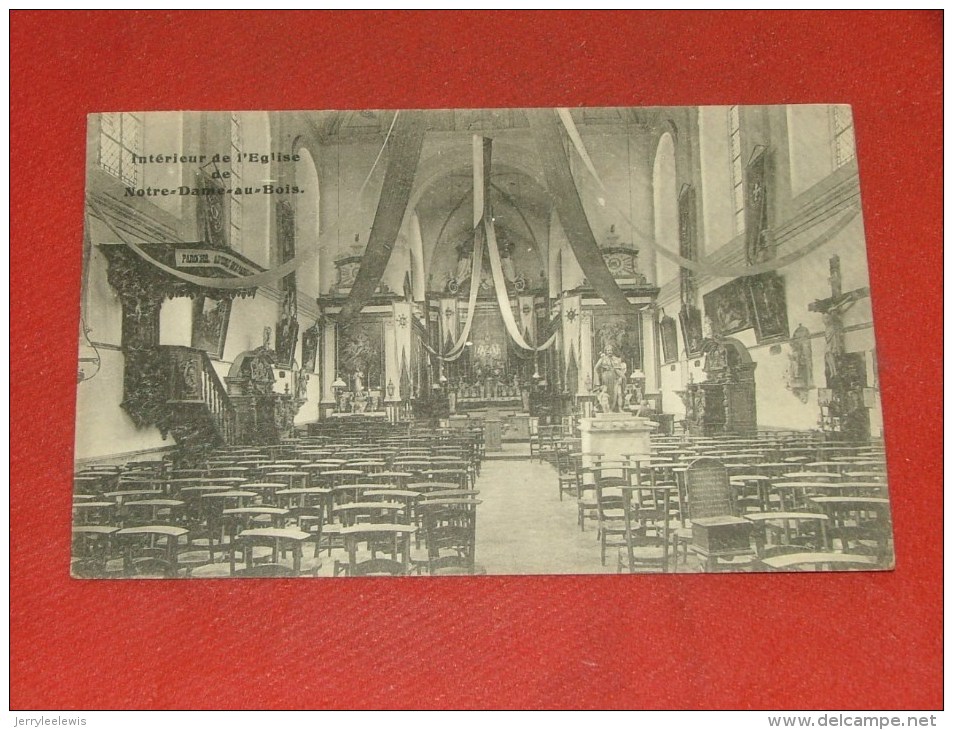 OVERIJSE - Jezus-Eik - Notre Dame Aux Bois  - Binnenzicht Van De Kerk  - Vue Intérieure De L´église - 1919 - (2 Scans) - Overijse