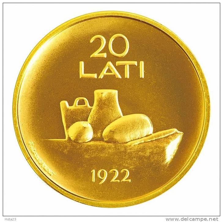 (!) Latvia, Coin Of Latvia,+ Food Milk + Bread  20 Lati, Gold, Proof, 2008 - Latvia