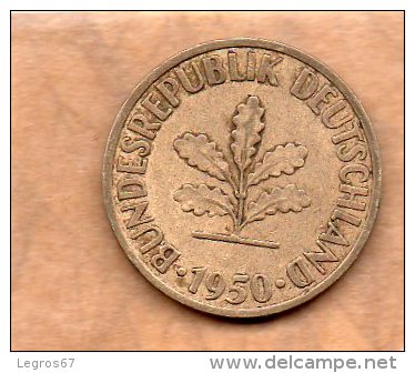 PIECE DE 10 PFENNIG 1950 J - 2 Mark