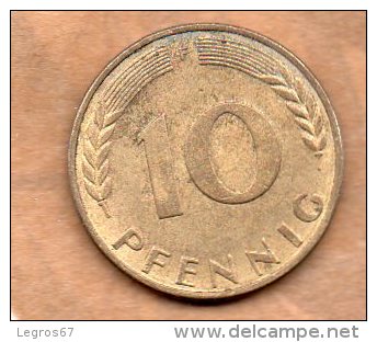 PIECE DE 10 PFENNIG 1972 F - 2 Marcos