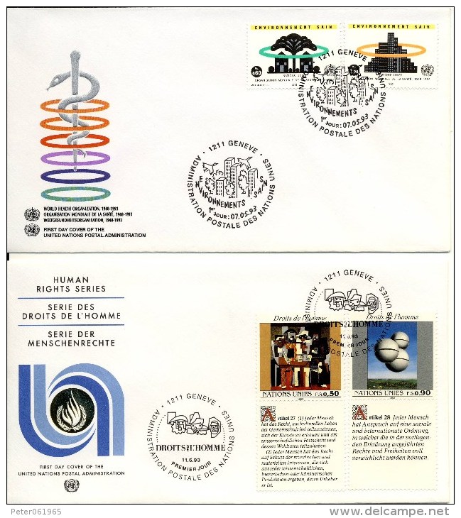 VN - 2 FDC's Blanco / Open Klep - 1993 - FDC