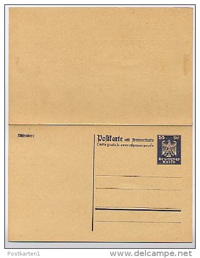 DR P159 Antwort-Postkarte 1924  Kat. 27,50 € - Postkarten