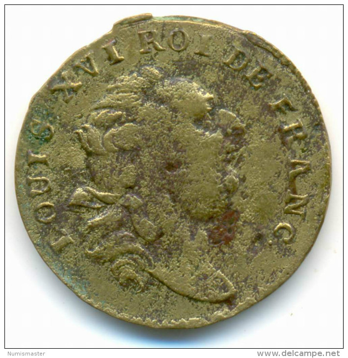 LOUIS XVI , SOL REGNI ABIT , TOKEN , JETON 1793 - Adel