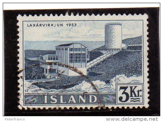 B - 1956 Islanda - Centrale Di Laxa - Used Stamps