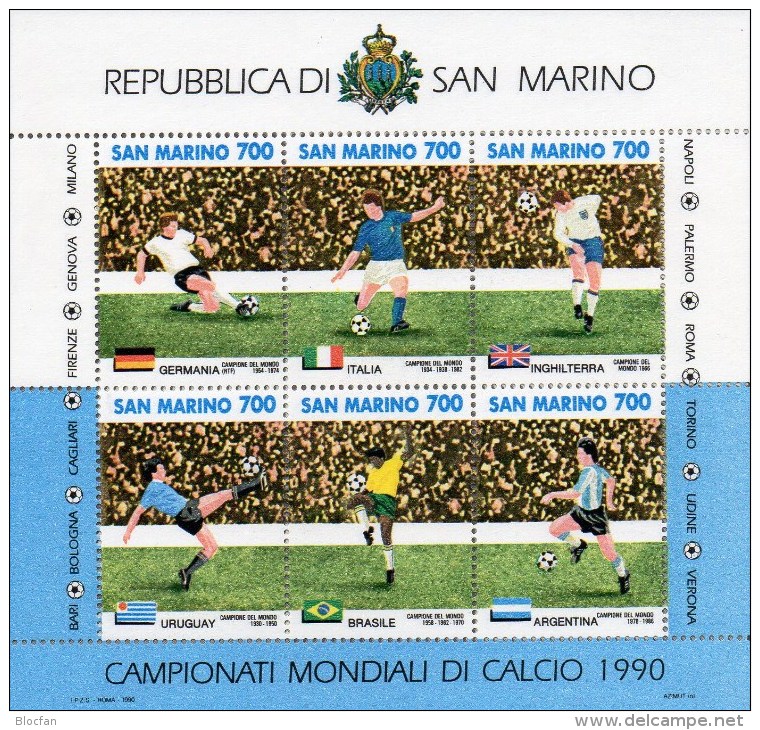 BRAZIL Is Champion San Marino Block 13 ** 6€ Flaggen Fussball-WM Italy 1990 Bloque Hojita Soccer M/s Sheet Bf Championat - 2014 – Brazil