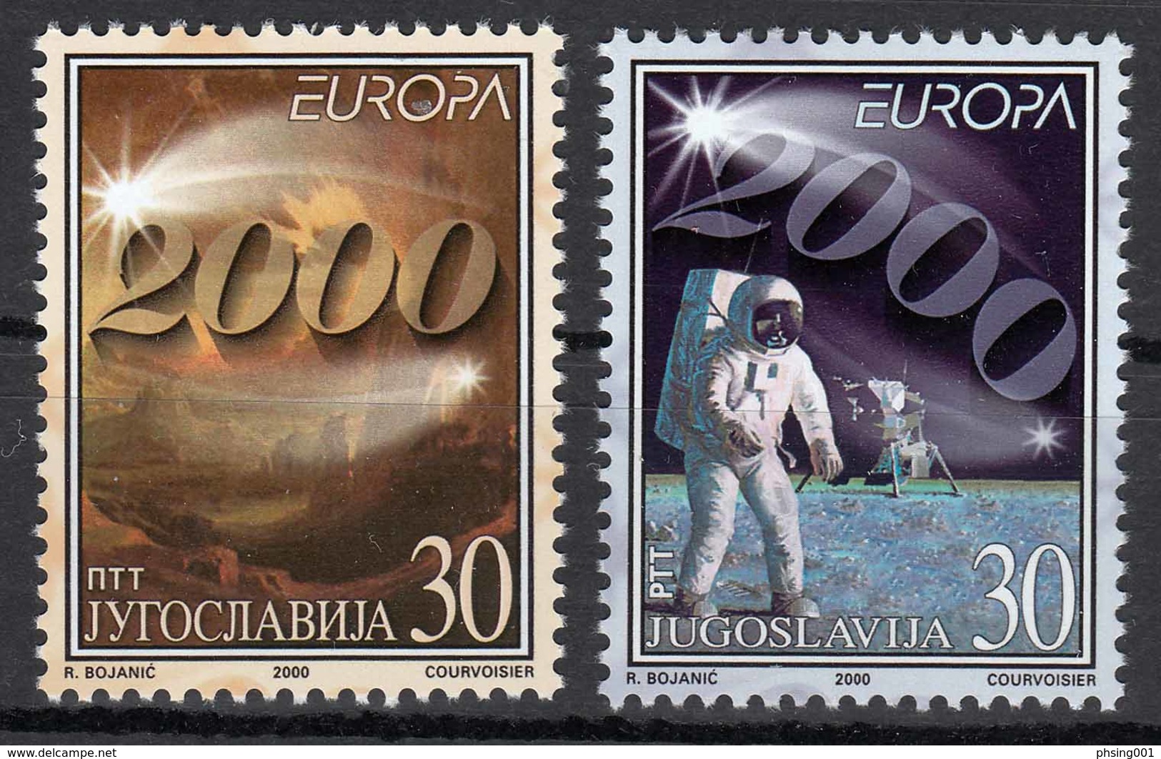 Yugoslavia 2000 Europa CEPT, Millennium, Space, Set MNH - 2000