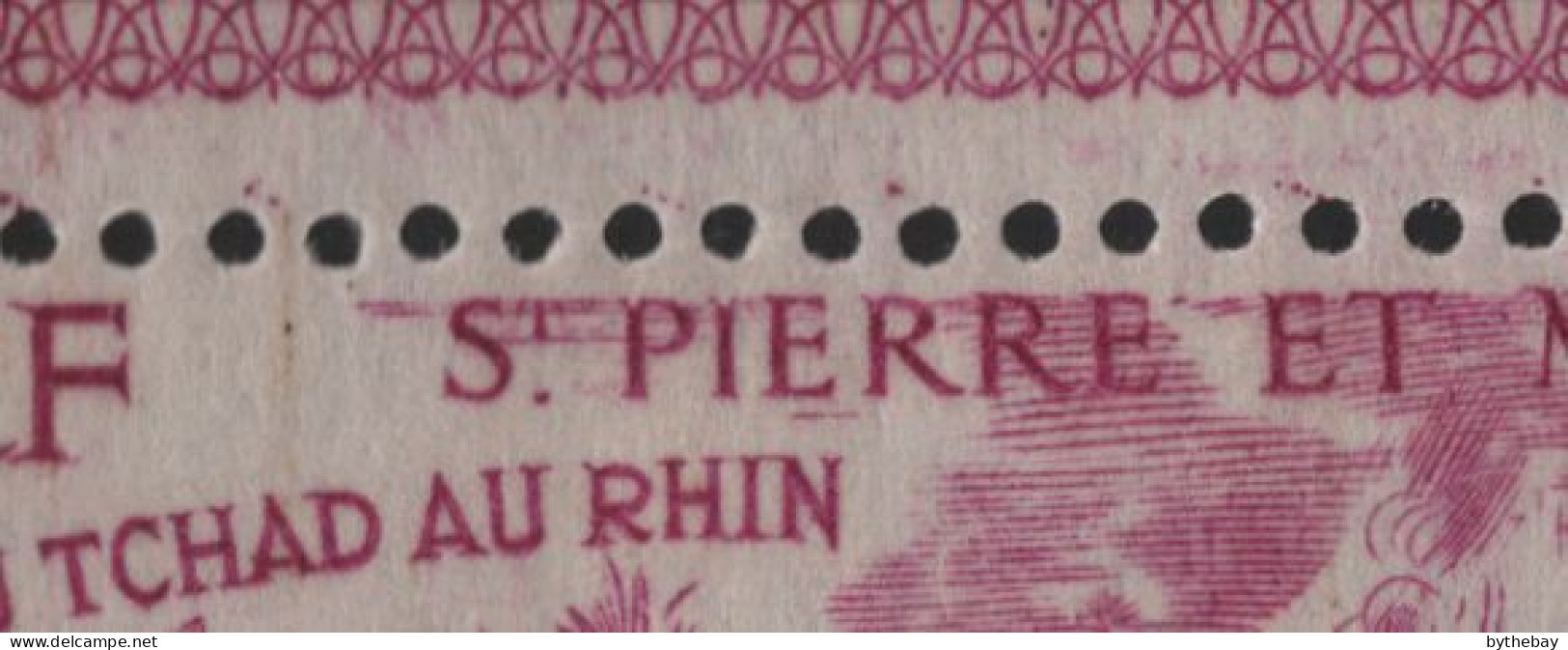 St Pierre Et Miquelon 1946 MH Sc C10 Block Of 10 10fr Chad To Rhine Issue Varieties - Blocks & Sheetlets