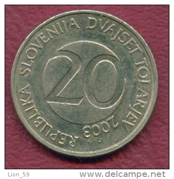 F2777 / - 20 Tolarjev - 2003 -  Slovenia Slowenien Slovenie - Coins Munzen Monnaies Monete - Slovenië