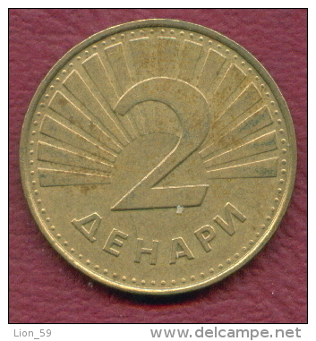 F2785 / - 2 Denari - 1993 -  Macedonia Macedoine Mazedonien - Coins Munzen Monnaies Monete - North Macedonia