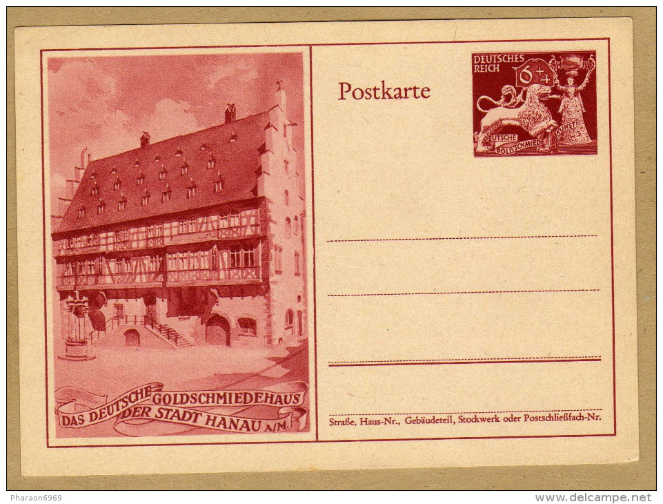 Carte Entier Postal Deutsches Reich Hanau - Hanau