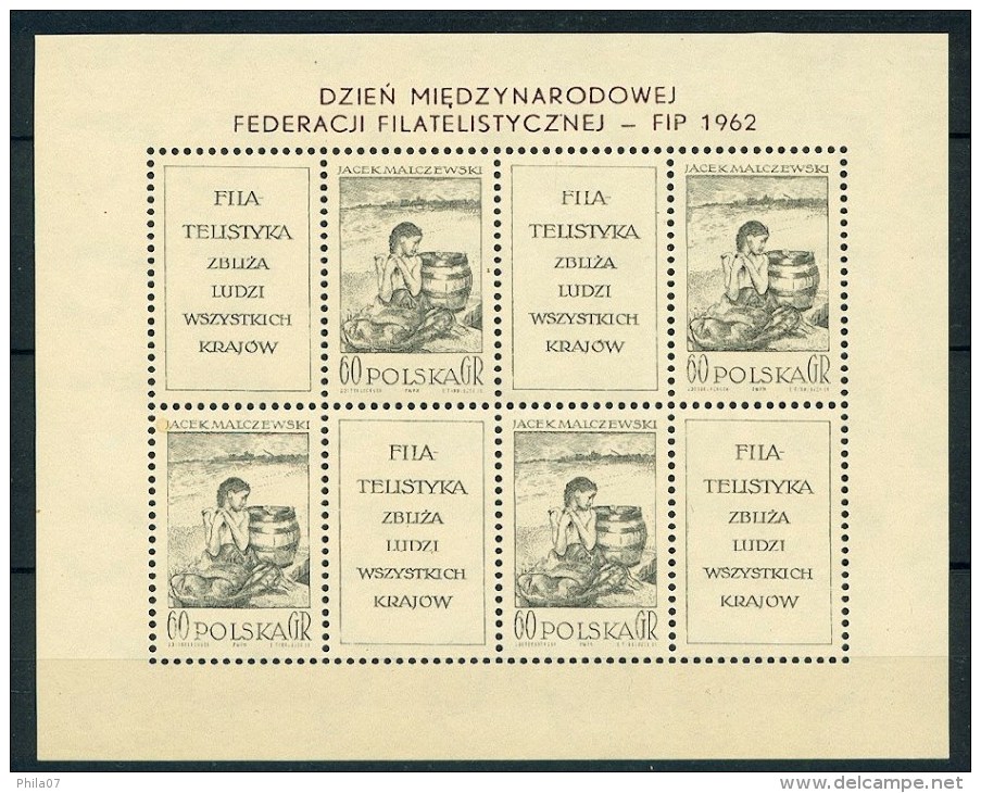 Poland 1962. - Mi. No. 1337, Kleinbogen, MNH. Interesting, 2 Scans. - Nuovi