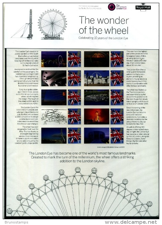 GREAT BRITAIN - 2010   LONDON EYE   COMMEMORATIVE SHEET - Ganze Bögen & Platten