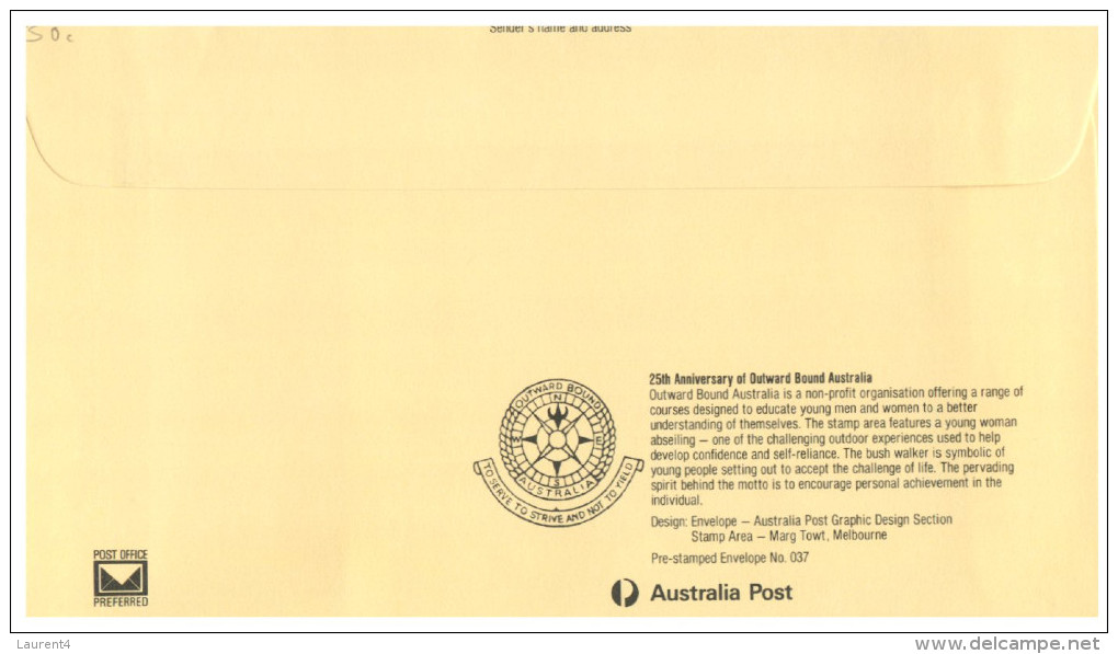 (844) Australia Cover - 1987 - Outward Bound + Melbourne Cup Postmark - Covers & Documents