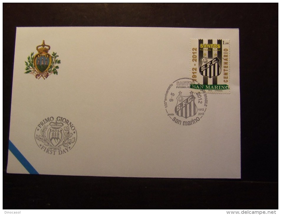 SAN MARINO 2012 SANTOS 1 € USATO FDC - Gebruikt