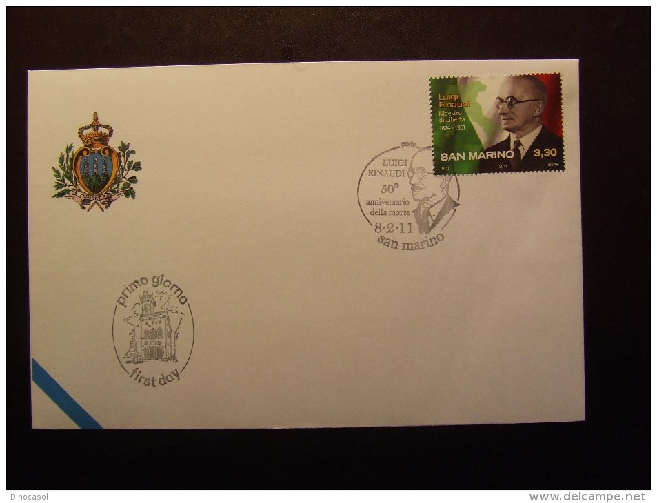 SAN MARINO 2011 EINAUDI 3,30 €  USATO FDC - Gebraucht