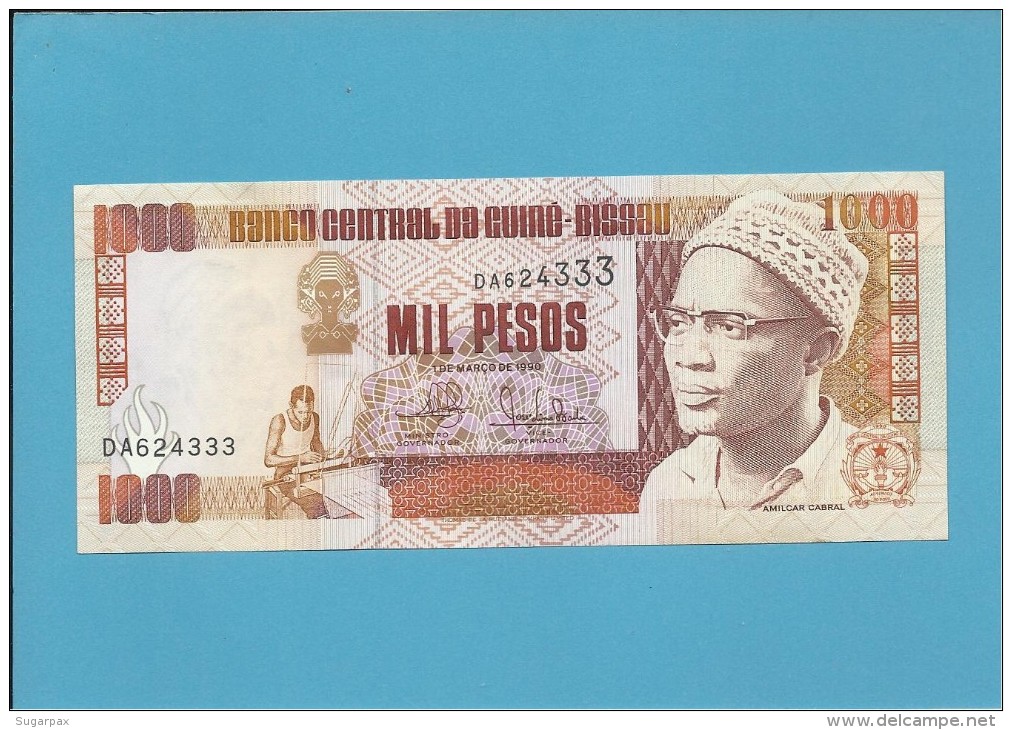 GUINEA-BISSAU - 1000 PESOS - 1.3.1990 - P 13a - PRESIDENTE AMILCAR CABRAL - Guinea-Bissau