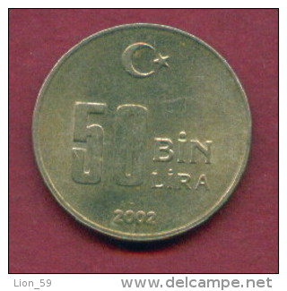 F3476 / -  50 000 Lira - 50 BIN Lira -  2002  -  Turkey Turkije Turquie Turkei  - Coins Munzen Monnaies Monete - Türkei