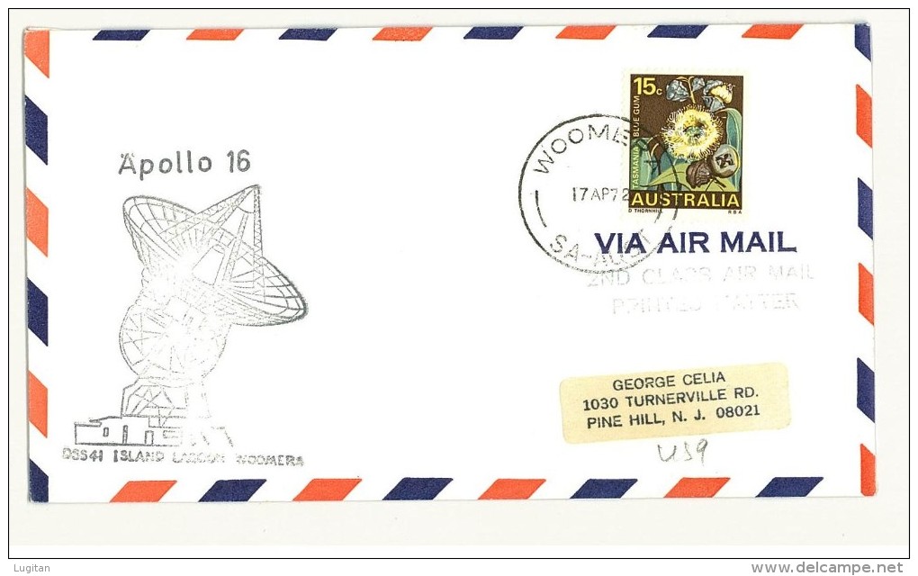 AUSTRALIA - APOLLO 16 FDC - WOOMERA - Oceanía