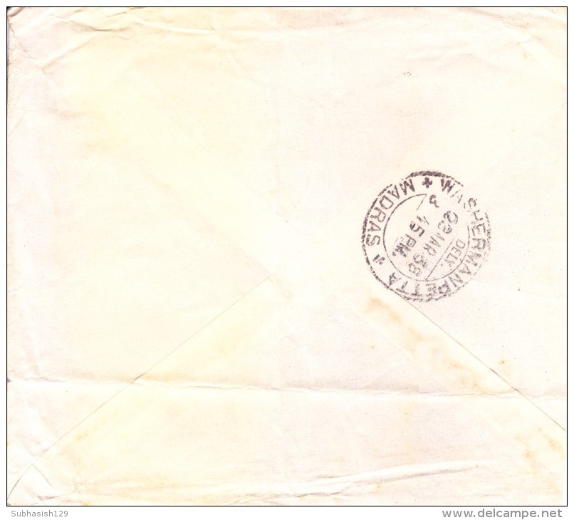 Great Britain 1938 Commercial Cover Posted From Leeds To India With George V Two Pence And Edward Vii Two And Half Pence - Lettres & Documents