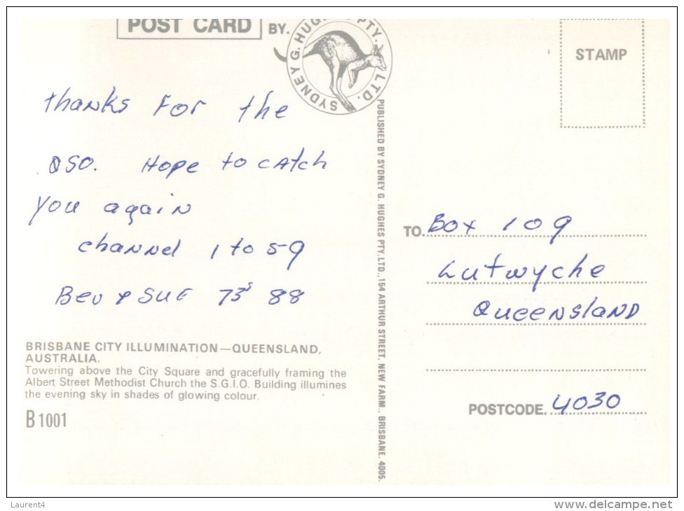 (PH 190) Postcard From Australia - QLD  - Brisbane SGIO Building - Brisbane