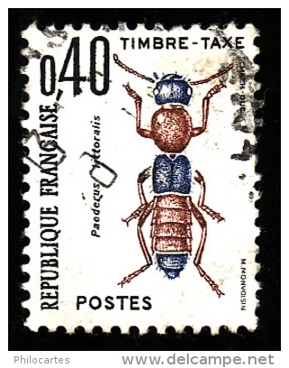 TAXE 1983  -  Y&T  110   -  40c -  Coleoptères  : Paedurus -  Oblitéré - 1960-.... Gebraucht