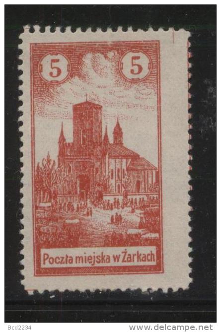 POLAND 1918 ZARKI LOCAL PROVISIONALS 1ST SERIES PERF 5H RED PERF FORGERY NG - Ungebraucht