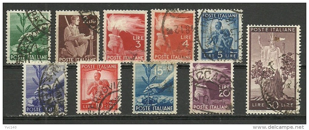 Italy ; 1945 Issue Stamps - Afgestempeld