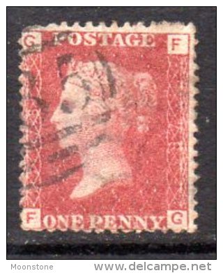 GB QV 1858-79 1d Plate 78, Corner Letters FG, Used - Gebruikt